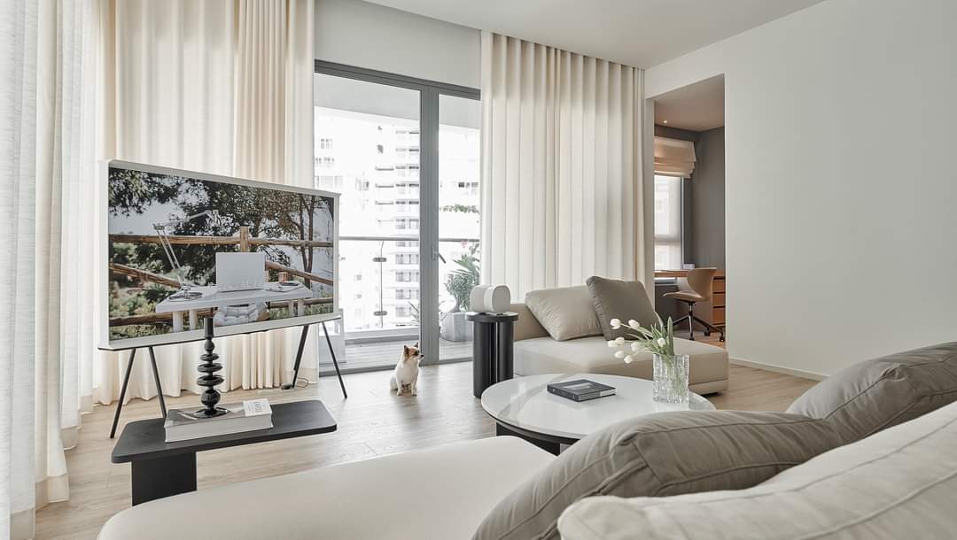 mẫu rèm cửa sổ đẹp chung cư phong cách hiện đại