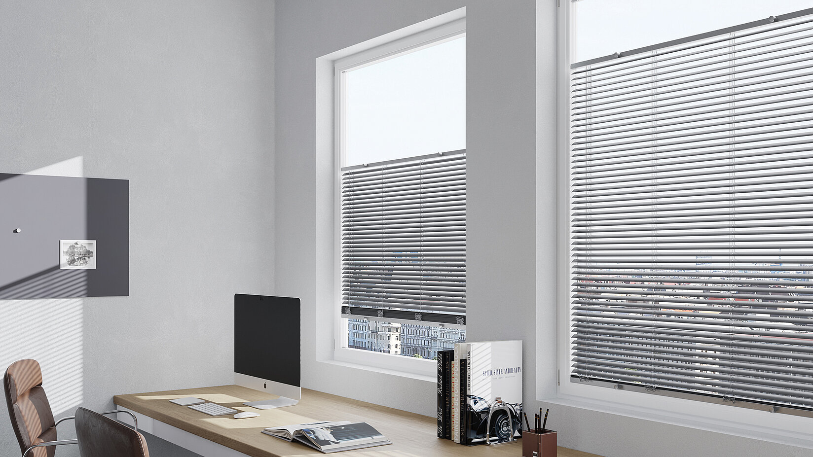 mẫu rèm sáo nhôm cửa sổ nhỏ gọn tiết kiệm diện tích