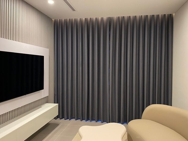 Rèm vải bố trang trí phong cách mộc mạc cho quán cafe