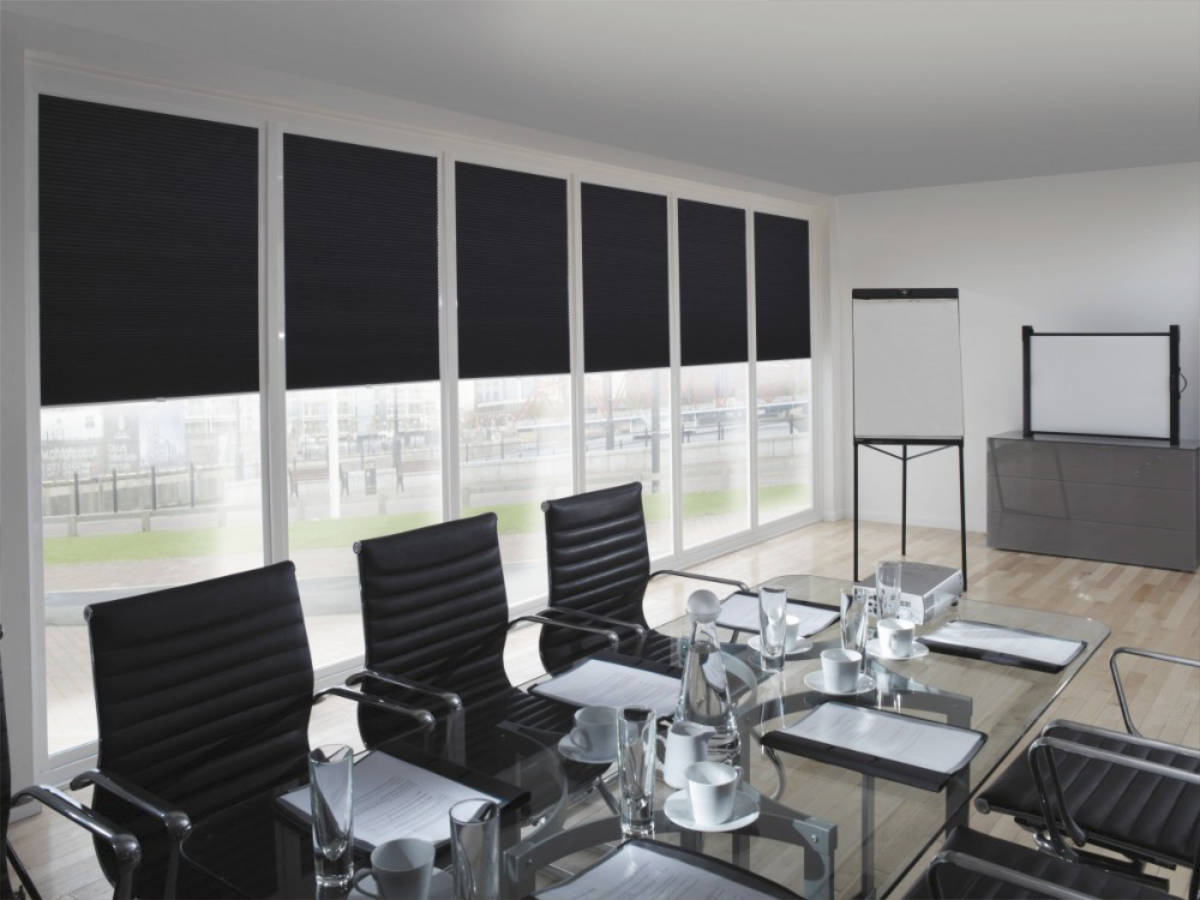 rèm cửa chống nóng nhà kính cửa kính lớn phòng khách