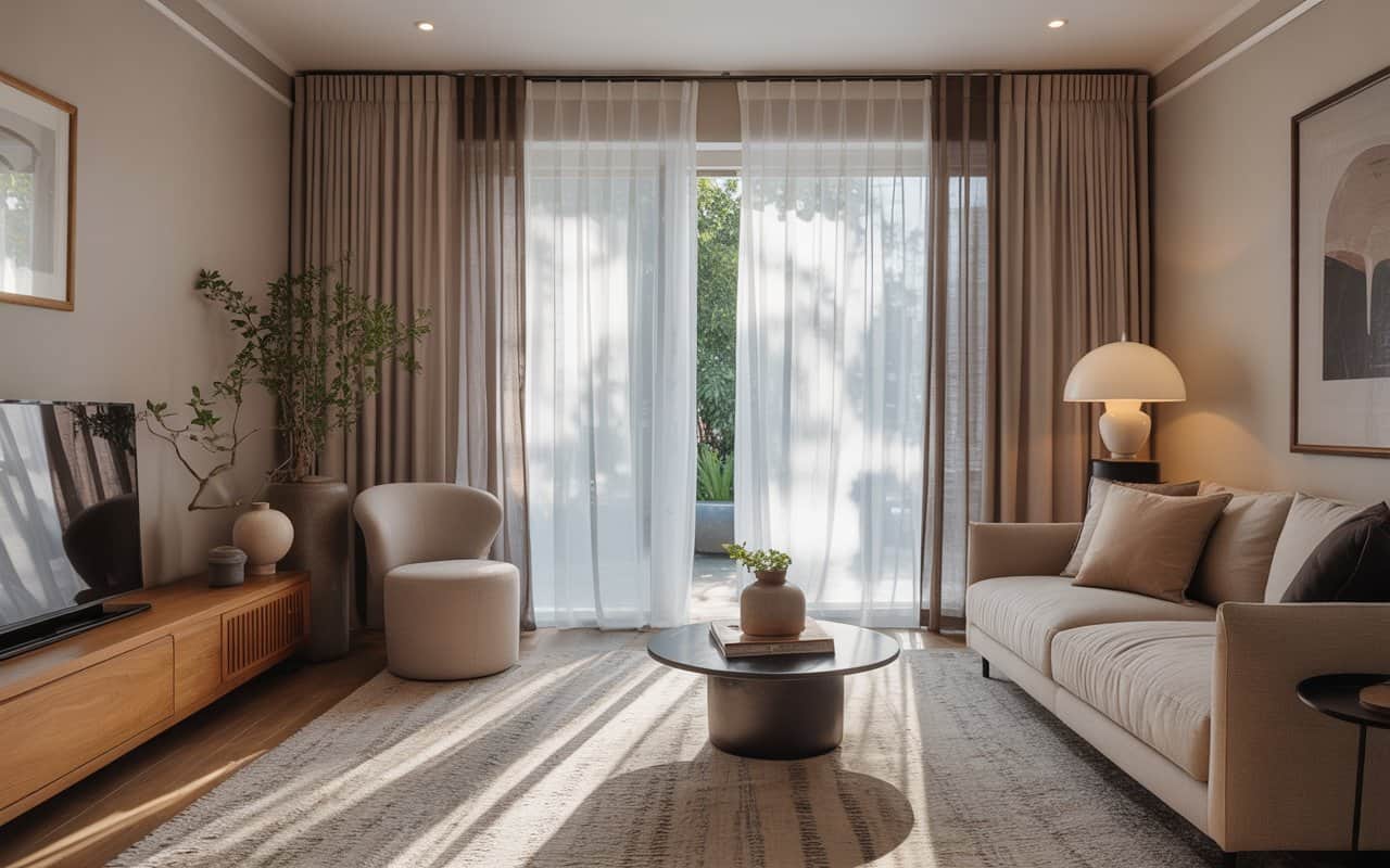 rèm cửa đảm bảo riêng tư vải blackout cao cấp