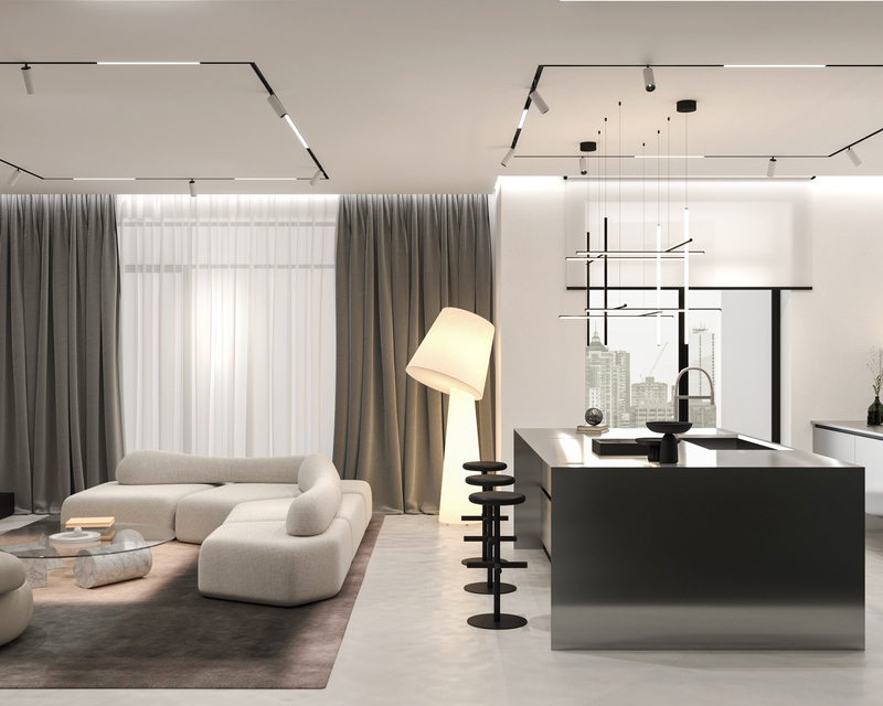 rèm cửa đẹp tối giản minimalist phong cách hiện đại