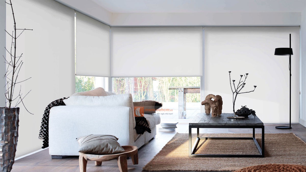 rèm cuốn đẹp tiết kiệm diện tích không gian