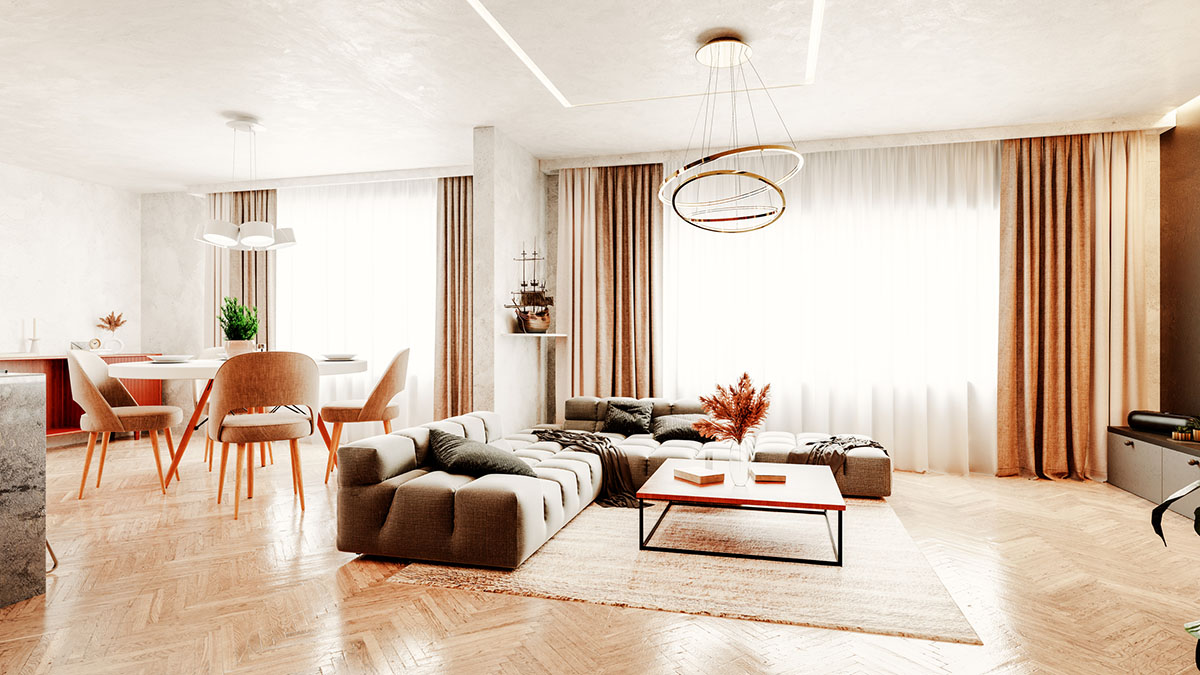 khách hàng xem mẫu tại showroom rèm cửa đẹp tphcm