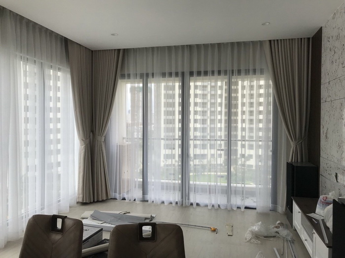 không gian trưng bày tại cửa hàng rèm cửa đẹp tại tphcm sang trọng