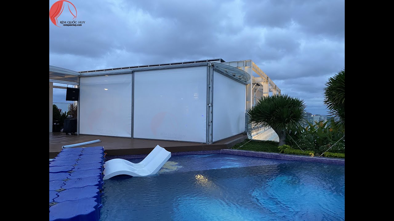 lắp đặt khung nhôm rèm cuốn zipper chắc chắn cho ban công