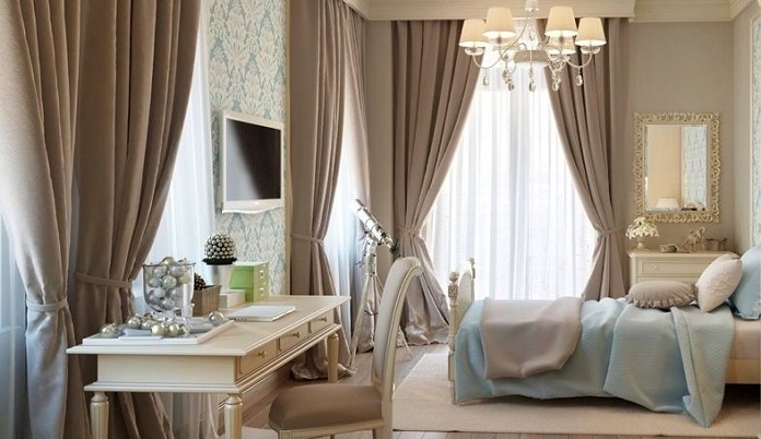 mẫu rèm cửa phòng ngủ cho bé gái họa tiết đáng yêu