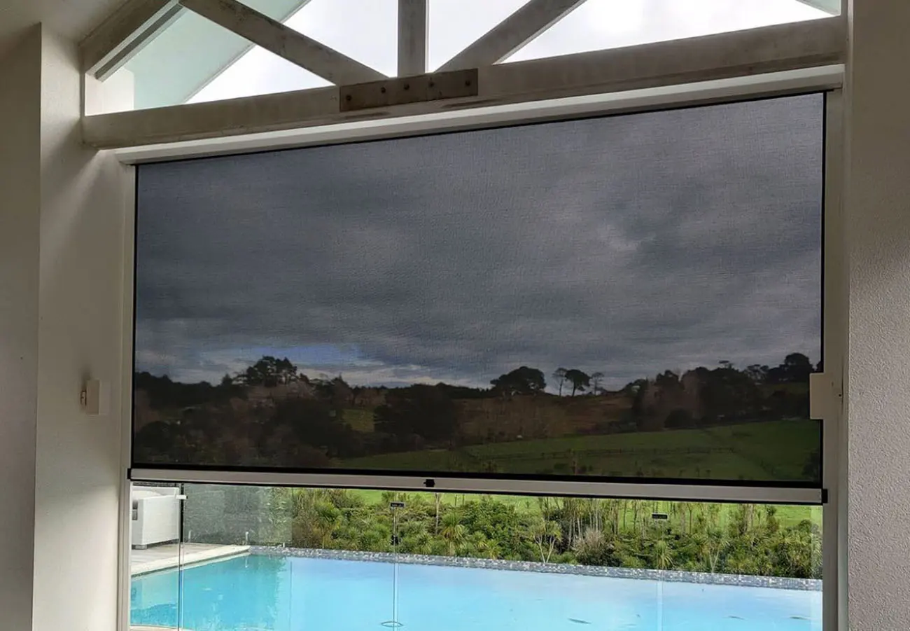 rèm cuốn zipper Bình Chánh che nắng sân thượng hiệu quả