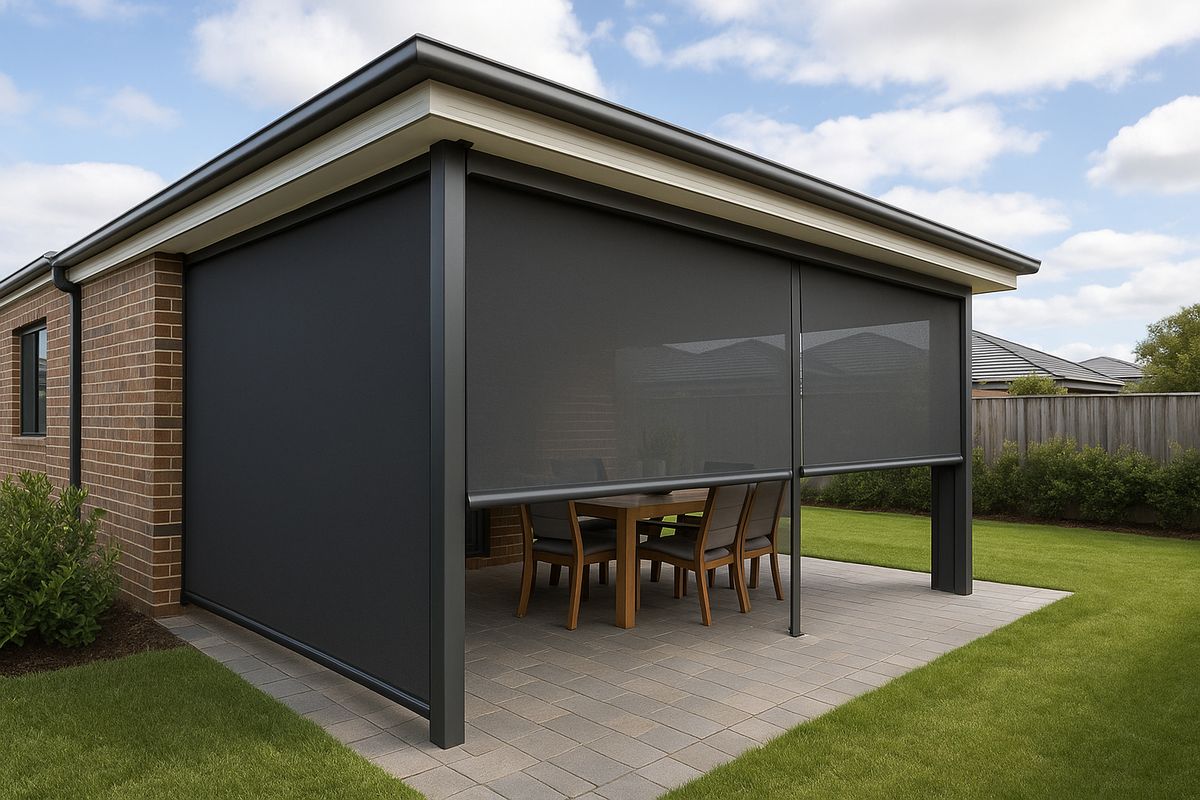 rèm cuốn zipper ray nhôm kín chống côn trùng ban công