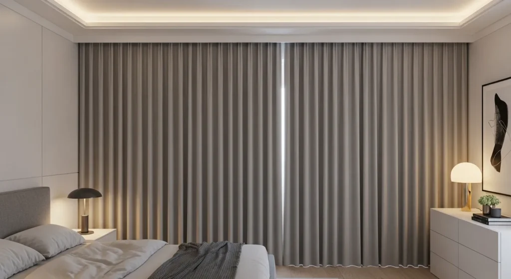 thiết kế rèm cửa sổ phòng ngủ chung cư tiện nghi