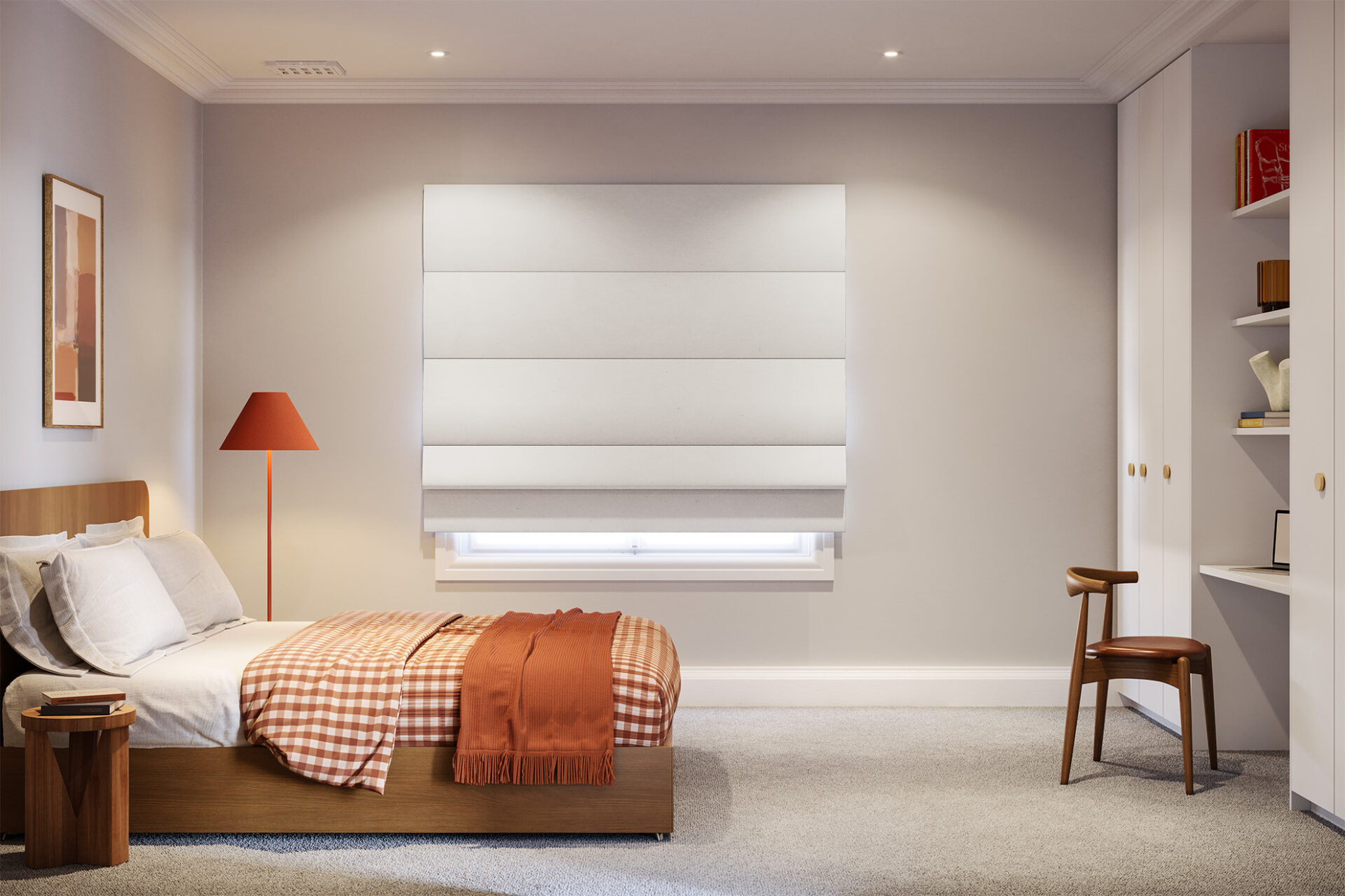 Rèm roman phòng ngủ vải cao cấp