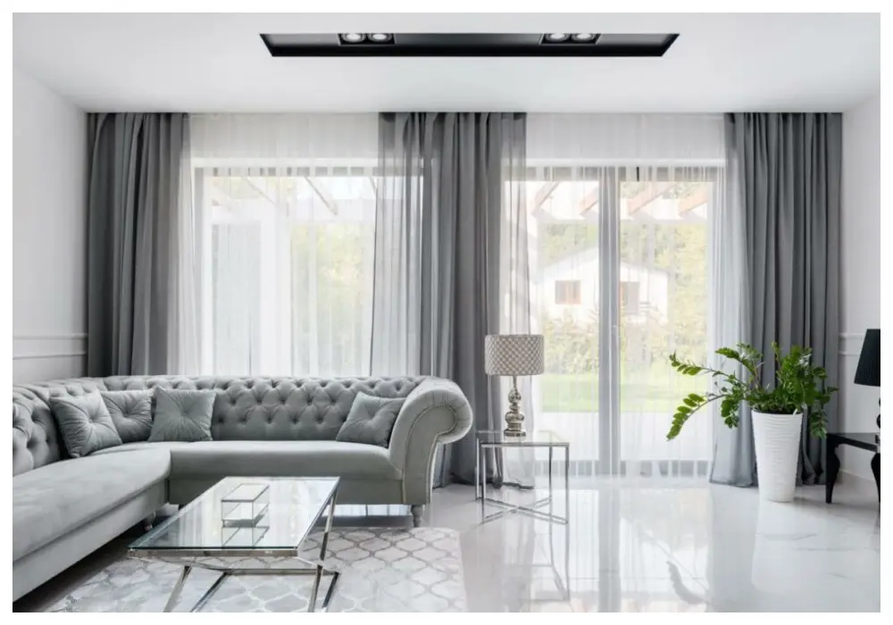 chiều dài rèm phòng ngủ bao nhiêu là đẹp chuẩn chạm sàn sang trọng