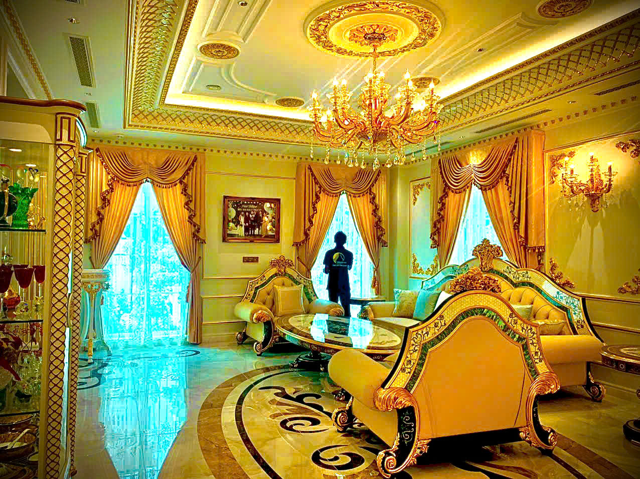 rèm phòng ngủ biệt thự cao cấp phong cách tân cổ điển sang trọng