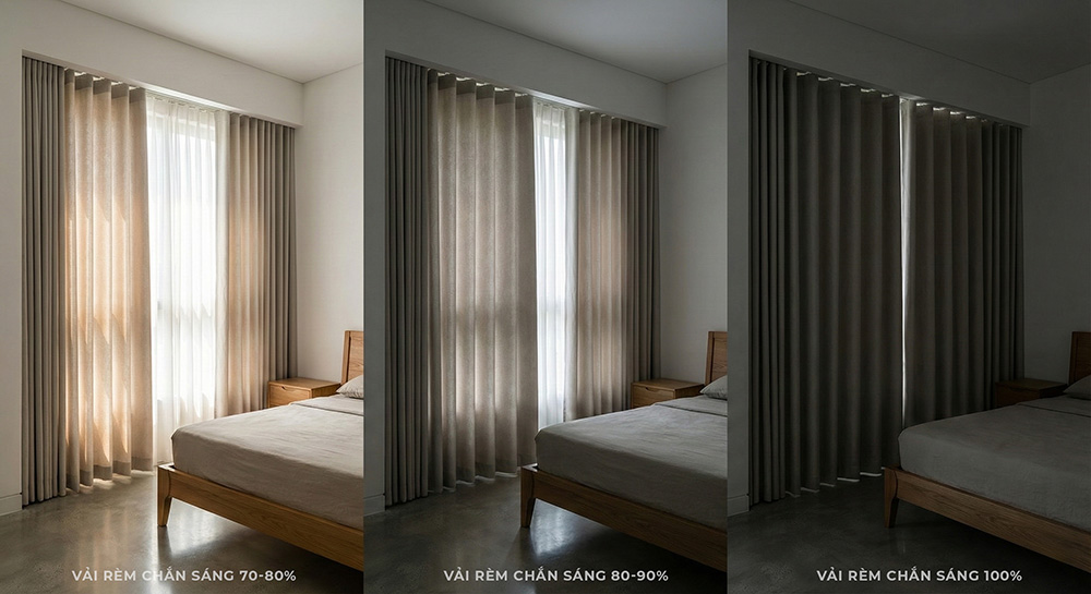 rèm phòng ngủ tiết kiệm điện giữ nhiệt tốt hạn chế hao phí năng lượng
