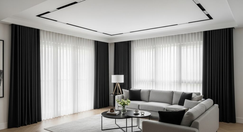 thiết kế rèm cửa theo trend tối ưu ánh sáng không gian
