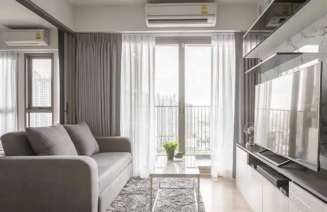 Rèm phòng khách chống nhìn từ ngoài vào ban ngày đảm bảo riêng tư