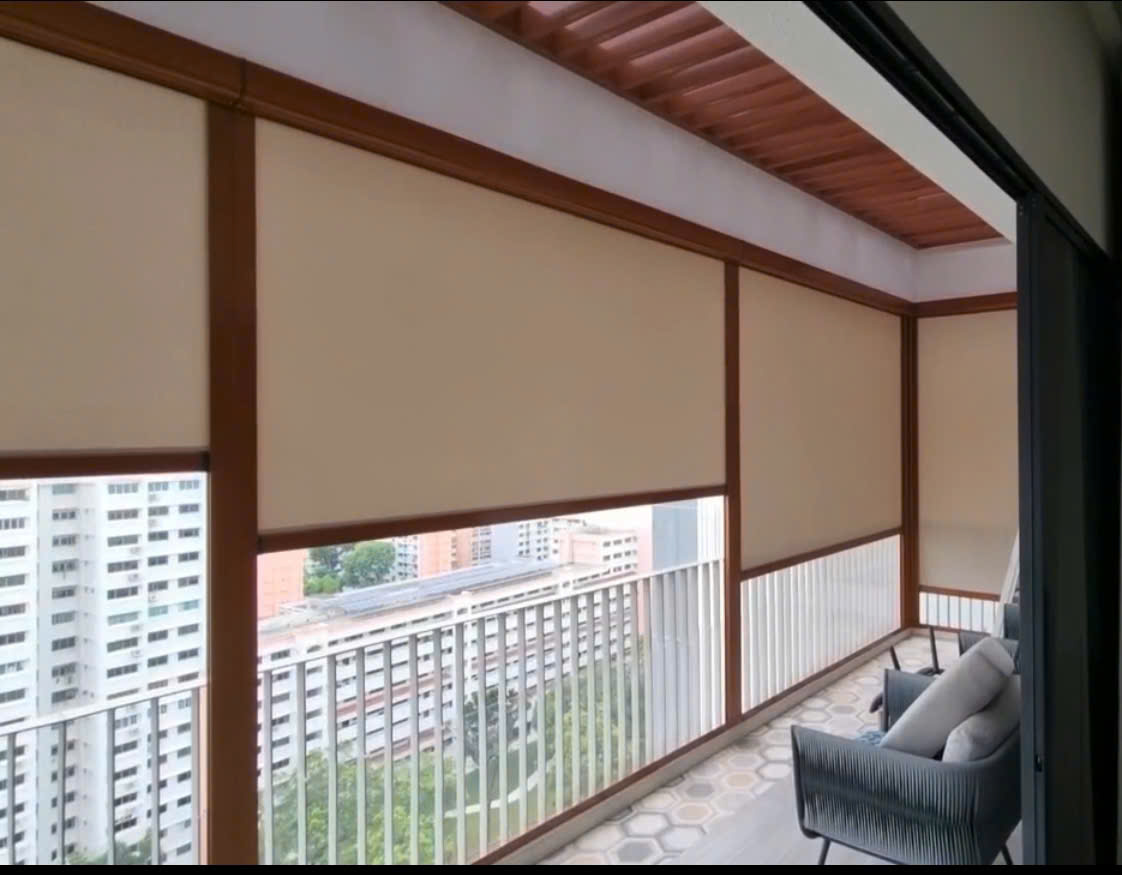 Rèm ngoài trời giúp không gian mát hơn vào ngày nắng