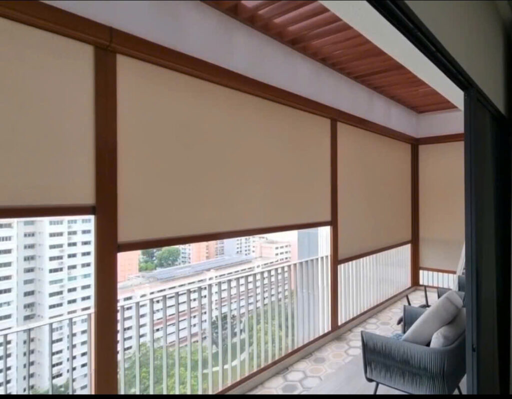 khảo sát rèm ngoài trời tại công trình