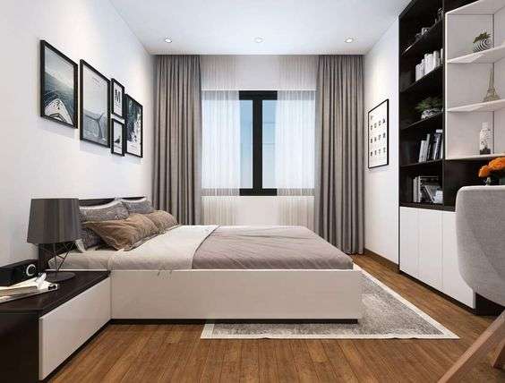 Rèm ngăn phòng cho căn hộ chung cư giúp tạo không gian riêng tư