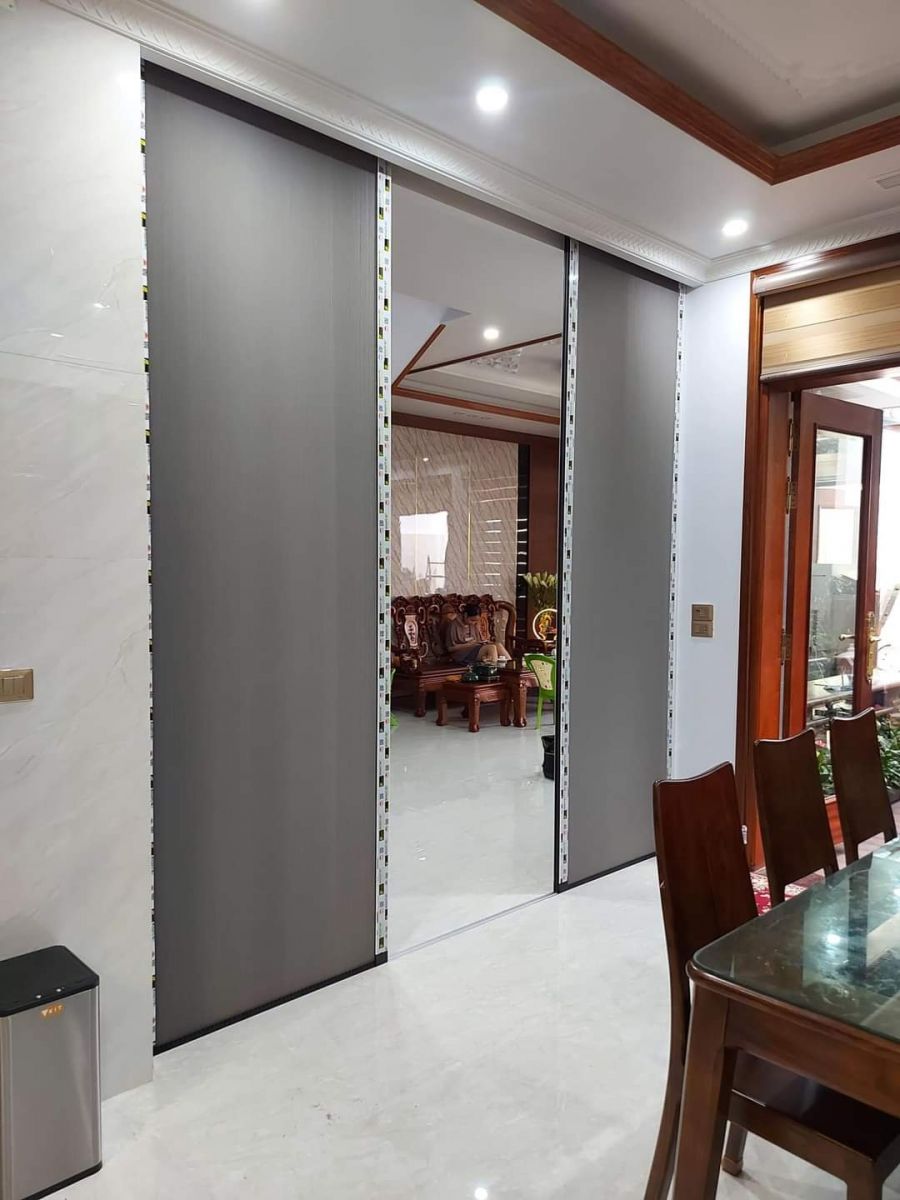 rèm ngăn phòng khách tạo không gian riêng tư